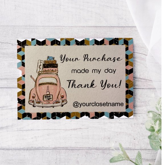 100 Poshmark Business Thank You Cards - Picture 1 of 9